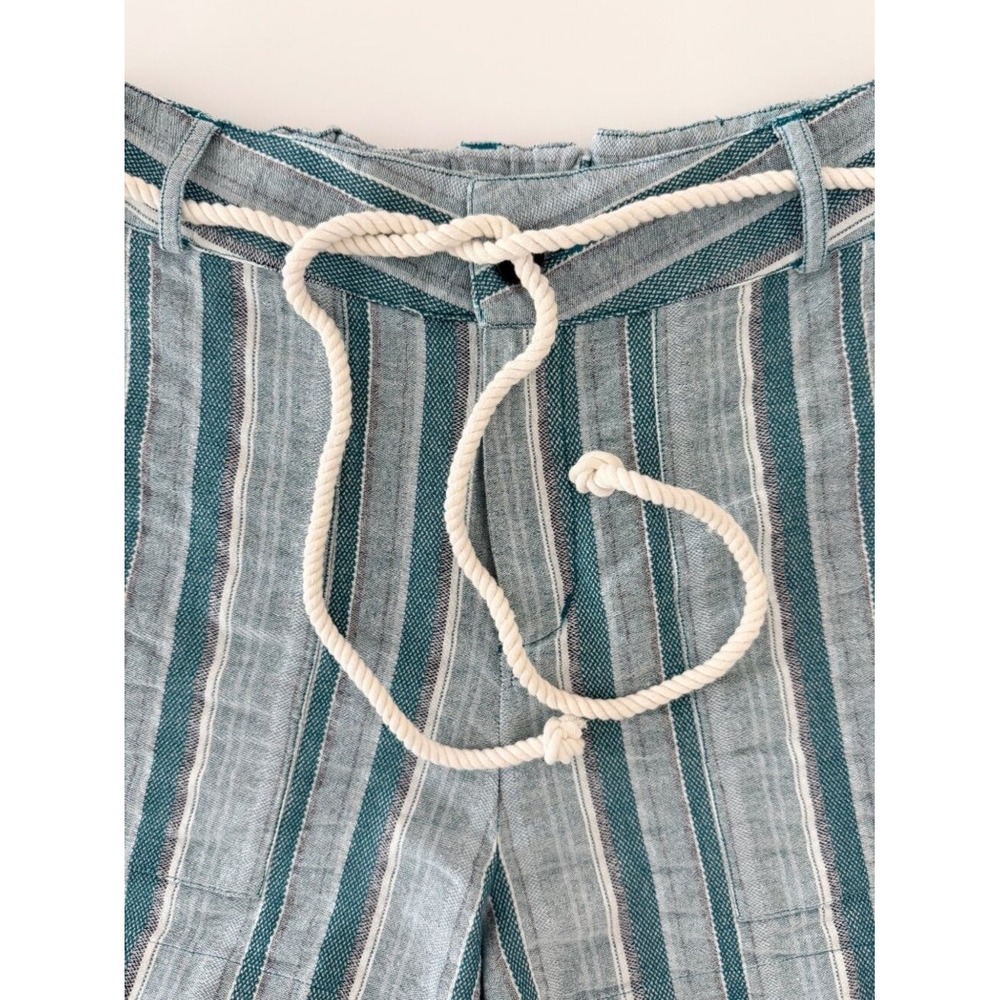 NWT Roxy Sailing Dream Stripe Drawstring Cotton Beach Coastal Shorts Nautical L - Picture 5 of 15
